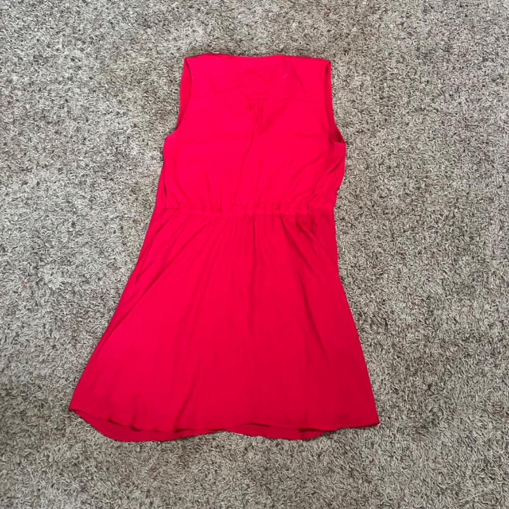 Tommy Hilfiger Red Sleeveless V-Neck Midi Dress | Size M - Picture 2 of 4